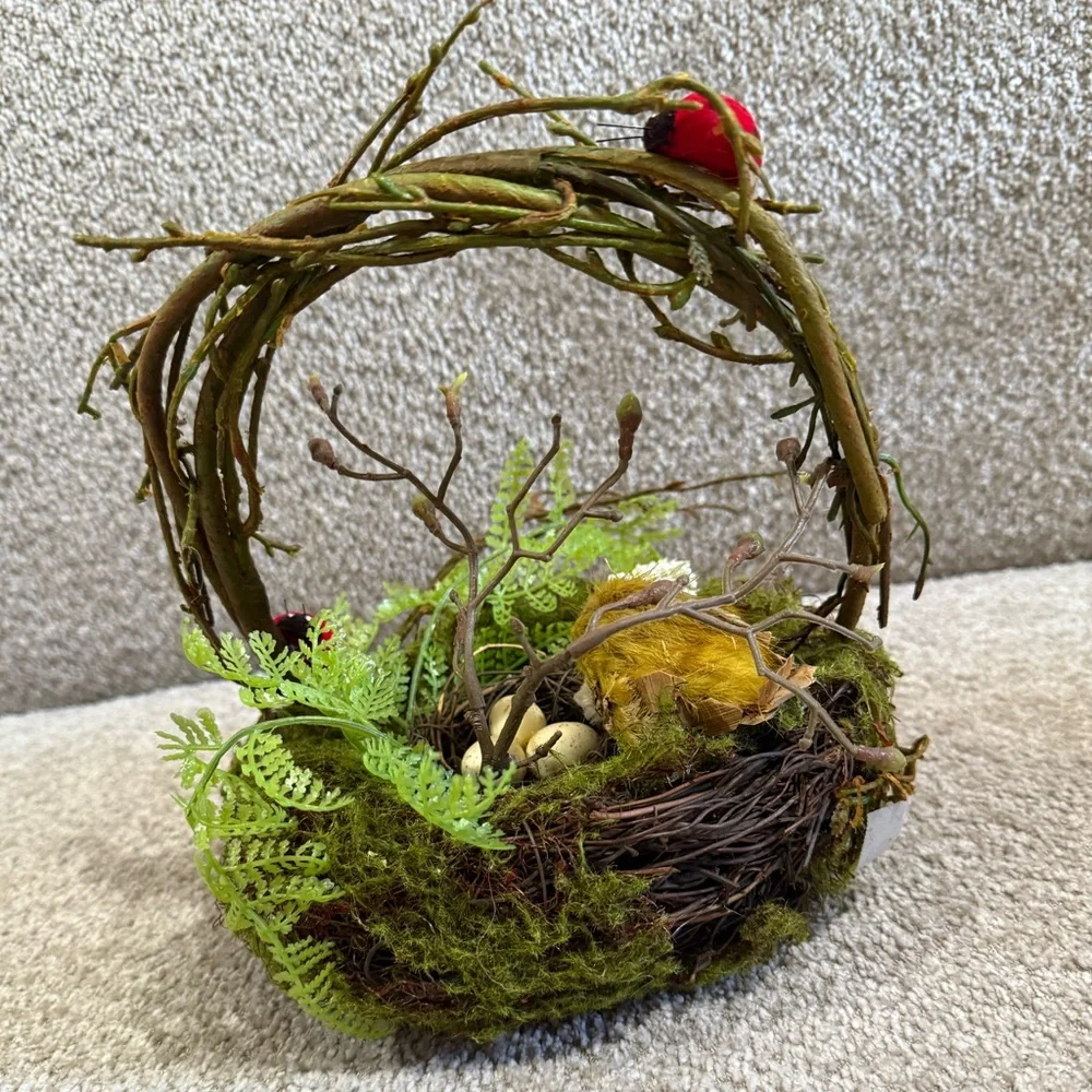 Decorative Nest with Bird and Eggs